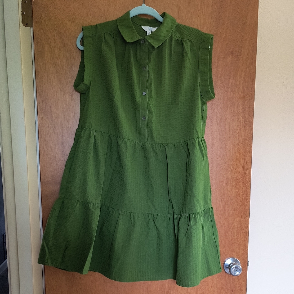 Time & Tru Green Dress M (8-10)